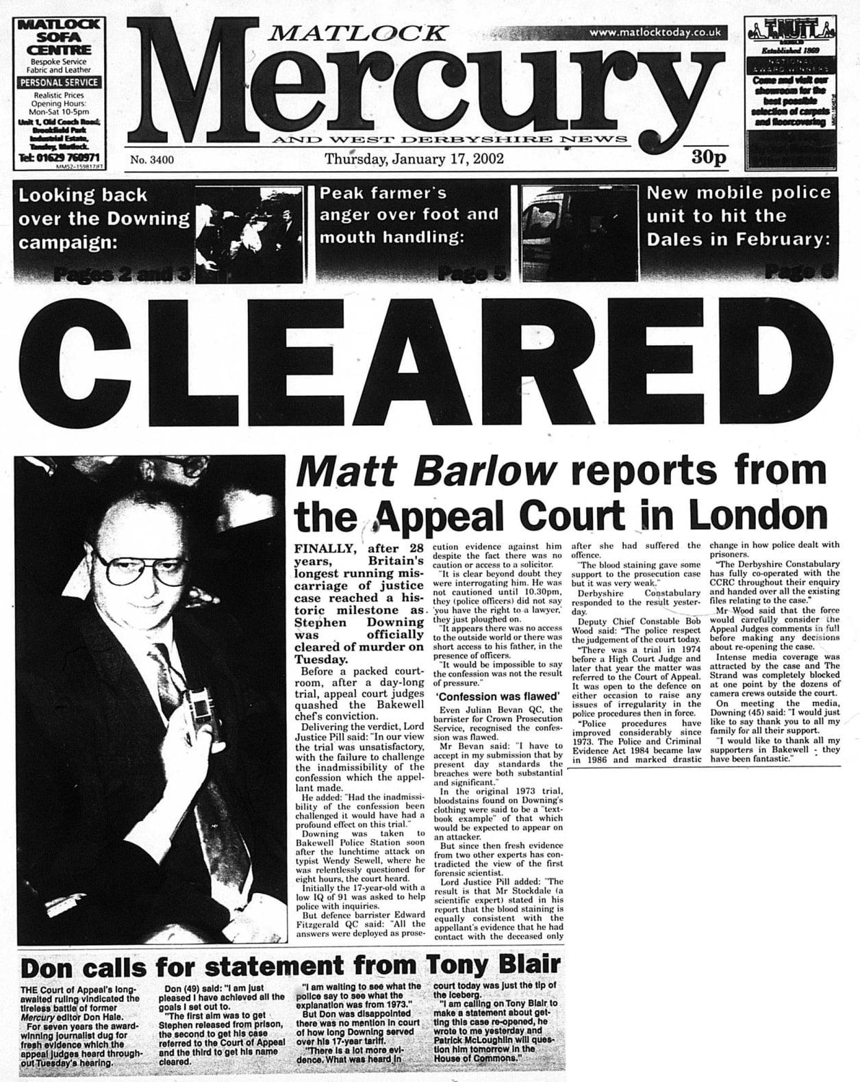Matlock Mercury, Jan 17th, 2002