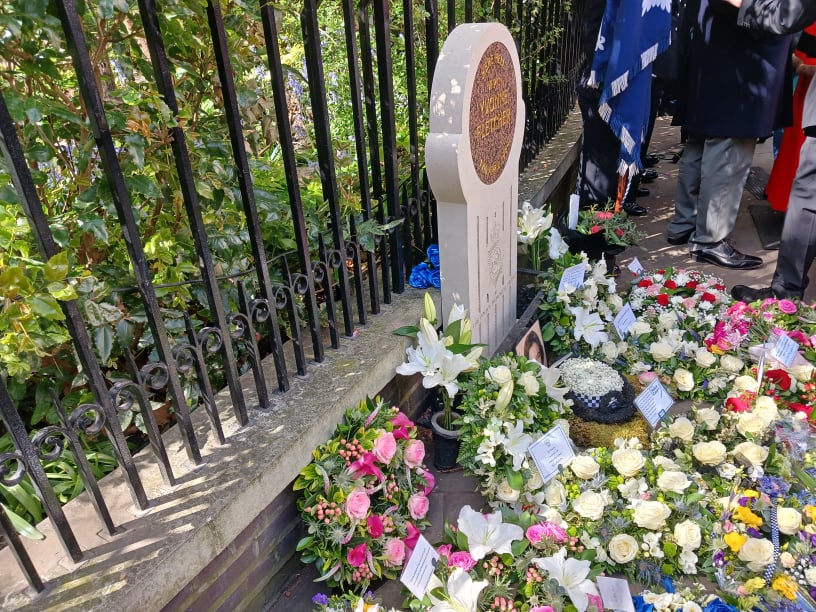 Flower on the memorial